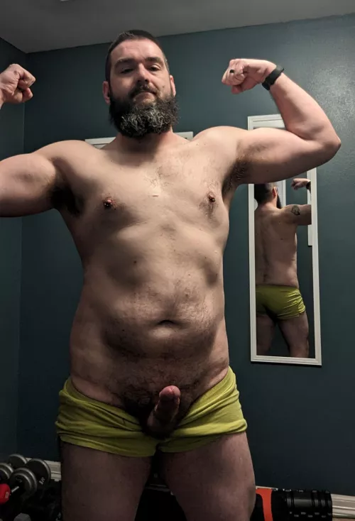 Getting hard working out by selfishdecay