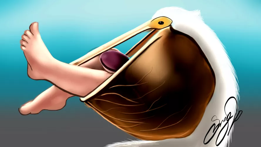 {Image} - Pelican Vore - Artist is DoitVoreme (Surge20) - [Male Vore] [Oral Vore] [Pelican/Male] - Enjoy by DoitVoreme
