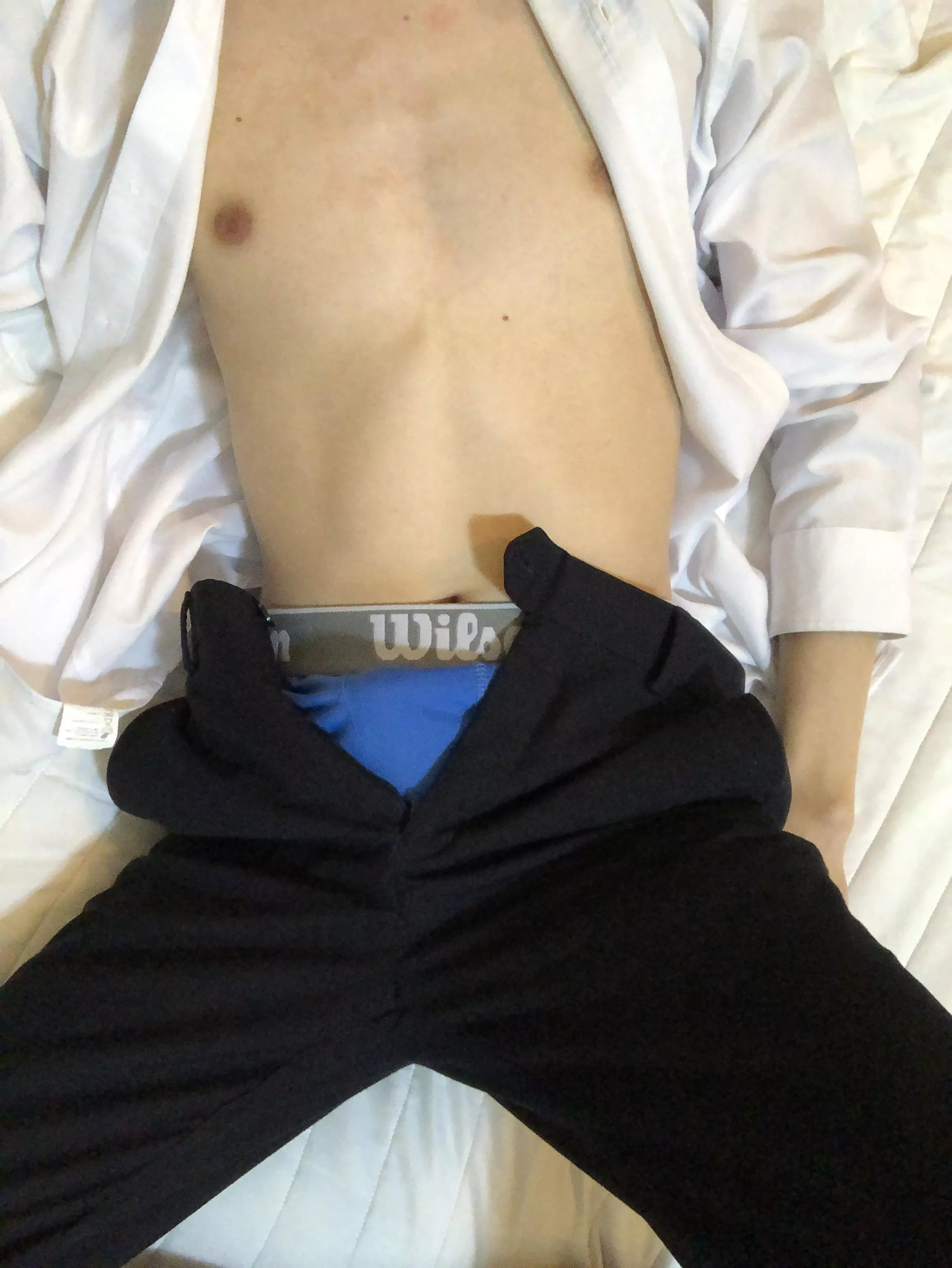 Just got back from school, would you help me take my suit off? posted by Kevingoodboytwink