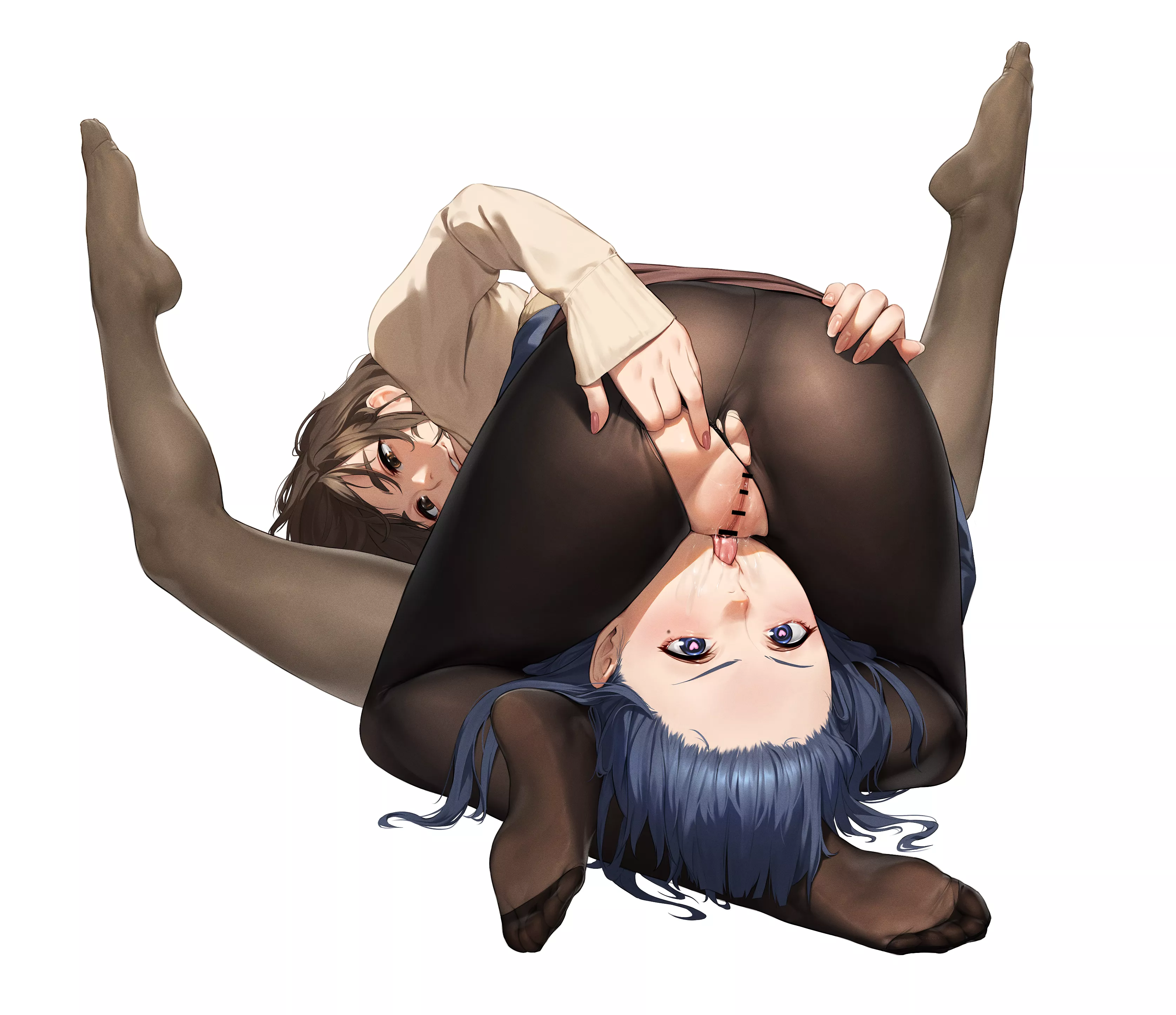 Leglocked [Yua Nakabeni & Homi Moegi from Miru Tights; By: びーん] posted by SoftScanner