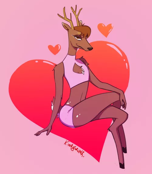 My deer Boy (art by me) by Kinky_Skunk_4098