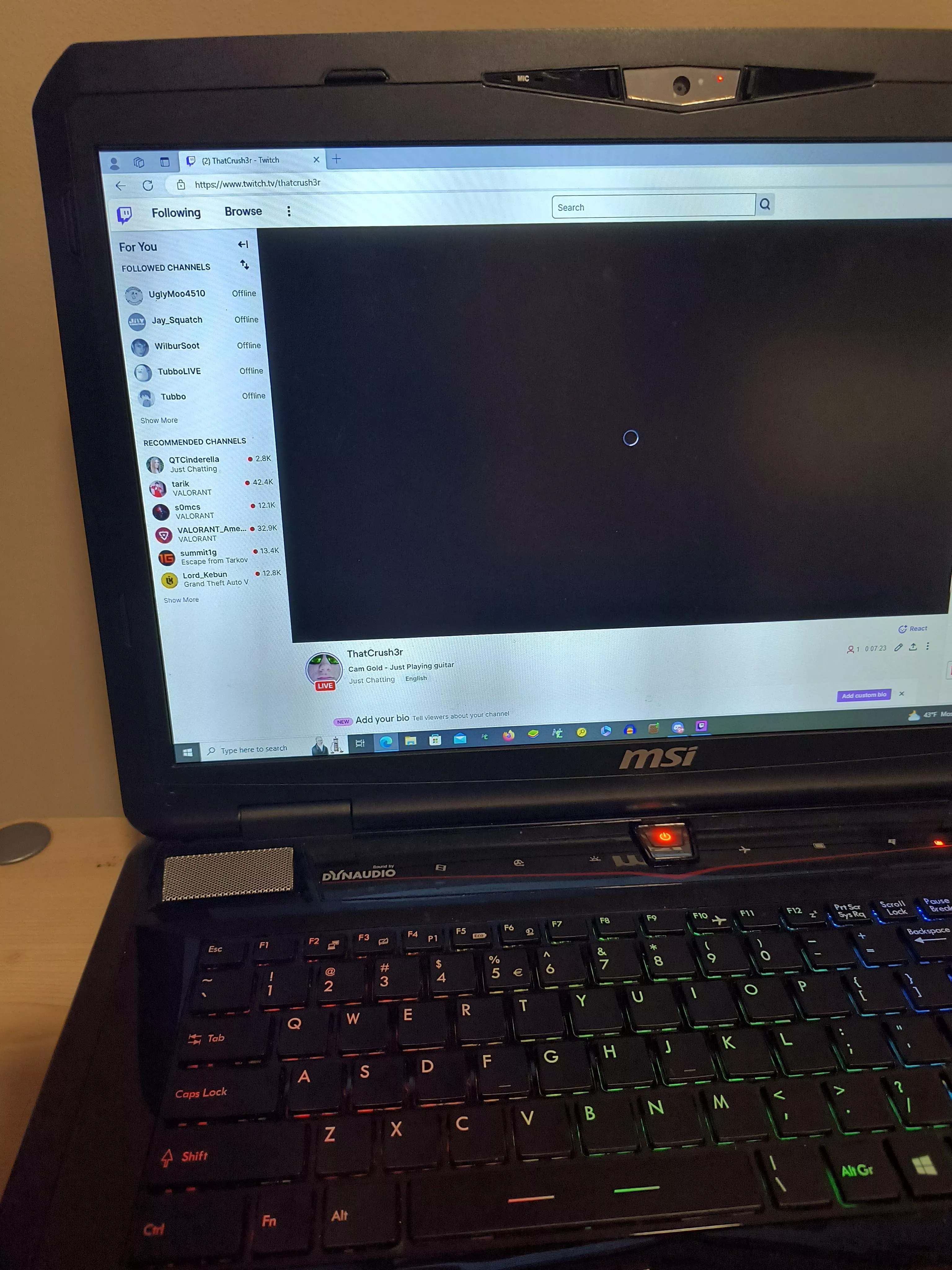 My twitch stream won't show up posted by ThatCrush3r