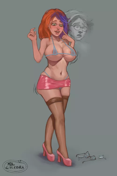 [OC] Bimbo TF pinup by Madre_de_la_Culebra