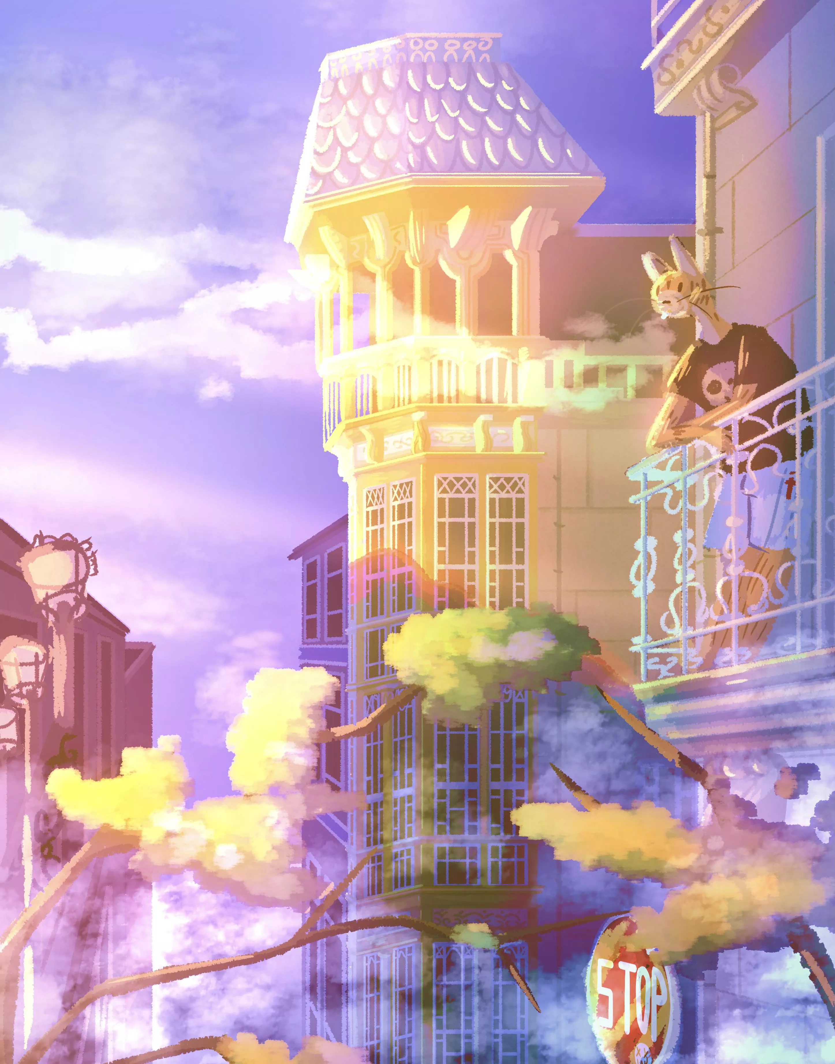 Rather foggy morning, but sunny nonetheless, by me posted by Raposeira