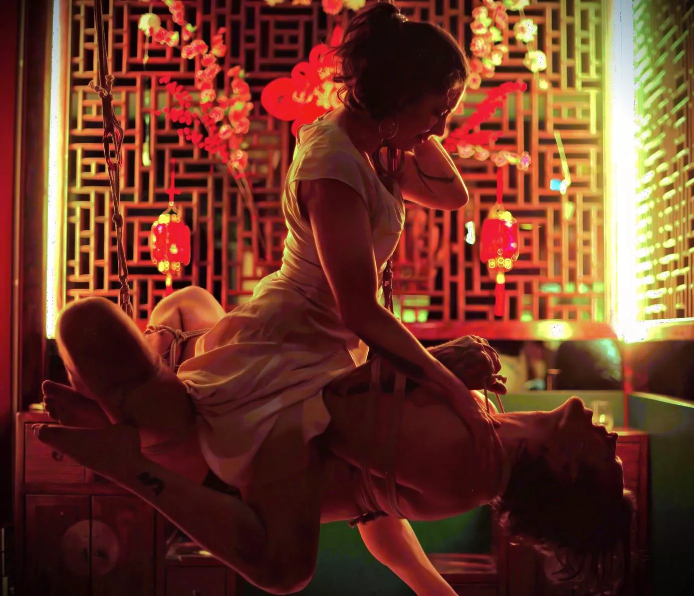 Riding him in suspension  posted by BarefootJuliette