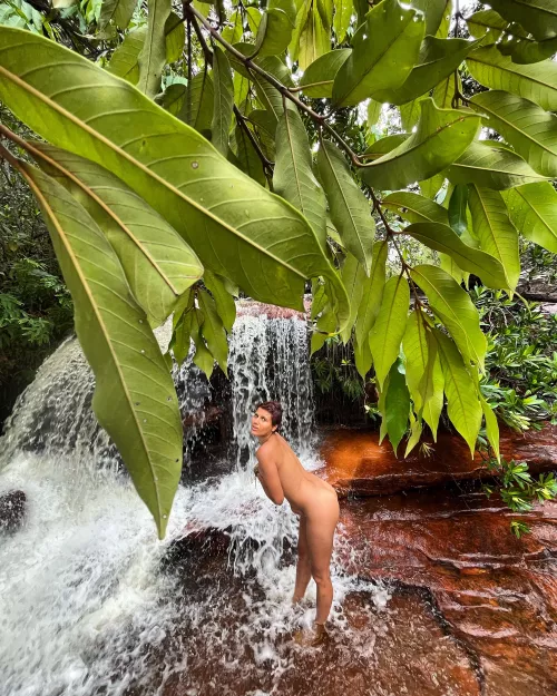 A waterfall bath  by SpicyGoddess69