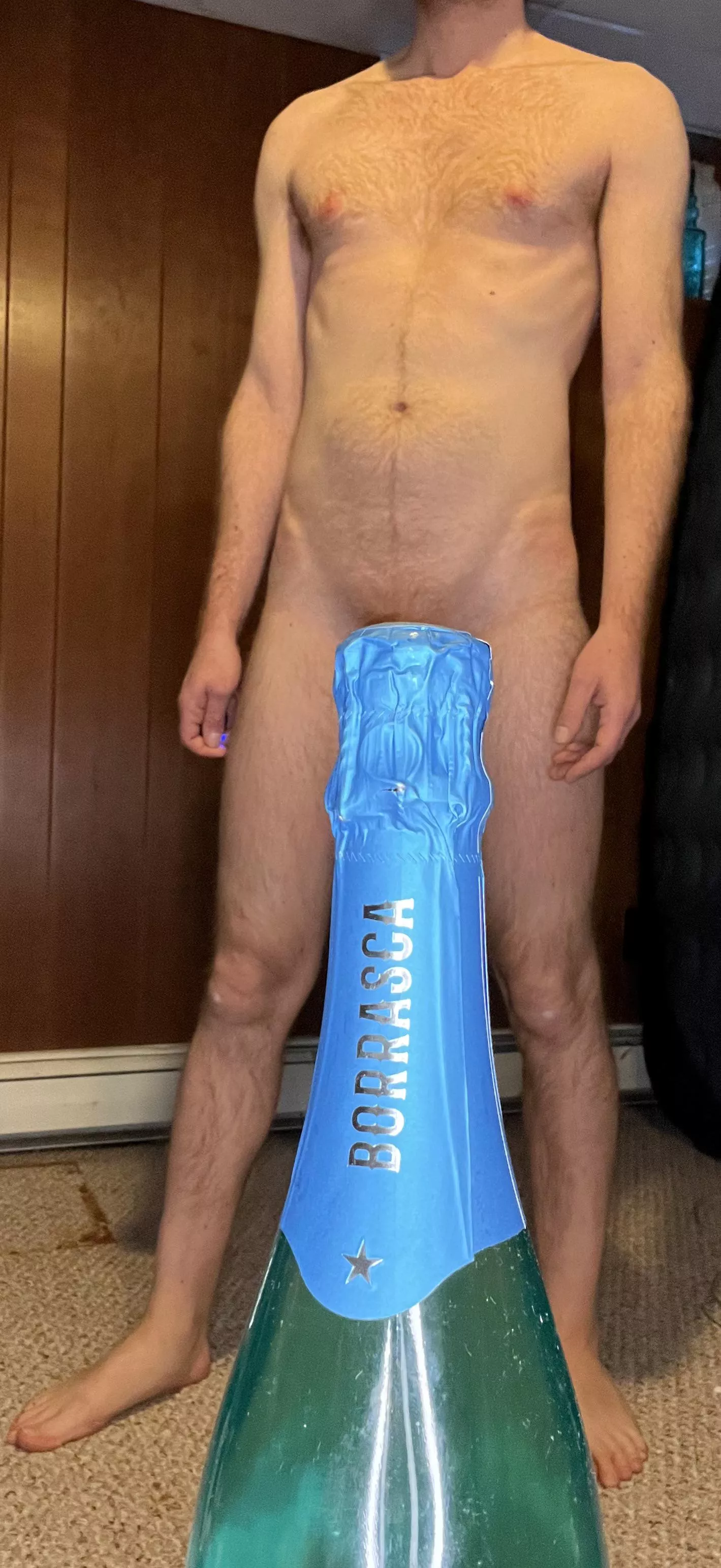 Blue Champage and a Naked Ginger posted by Pretend_Strength_516