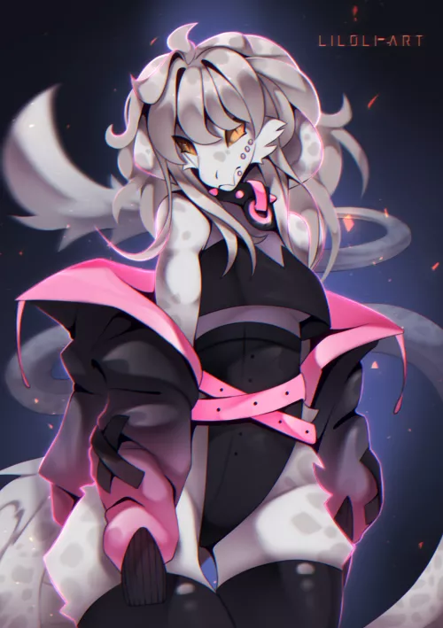 🐍fluffyUwUsnake🐍(art by me) by liloli_art