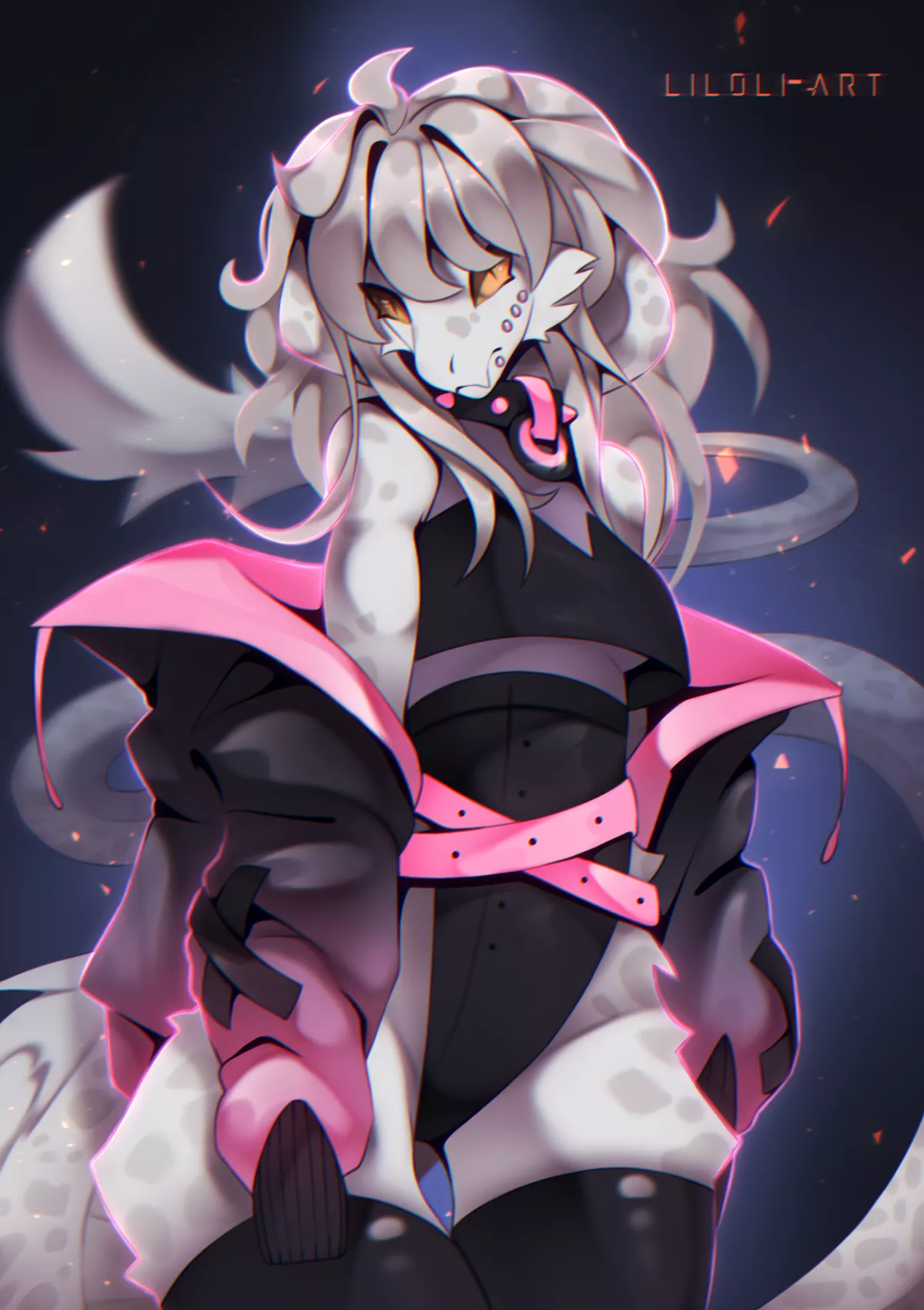 🐍fluffyUwUsnake🐍(art by me) posted by liloli_art