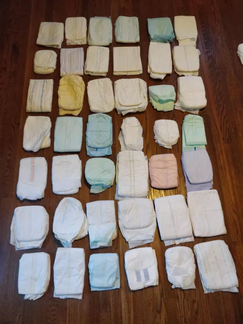 Here's my vintage diaper collection that I started in the late 90s. I may have to part with it soon and don't know what to do 😩 Which ones can you identify? by TheDideeboy