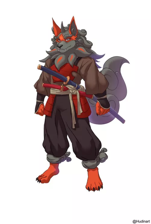Hisuian Samurai - commission by me by hudinart