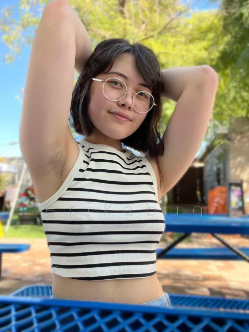 i always wonder if someone with an armpit fetish is looking whenever i take pics in public by erikabug