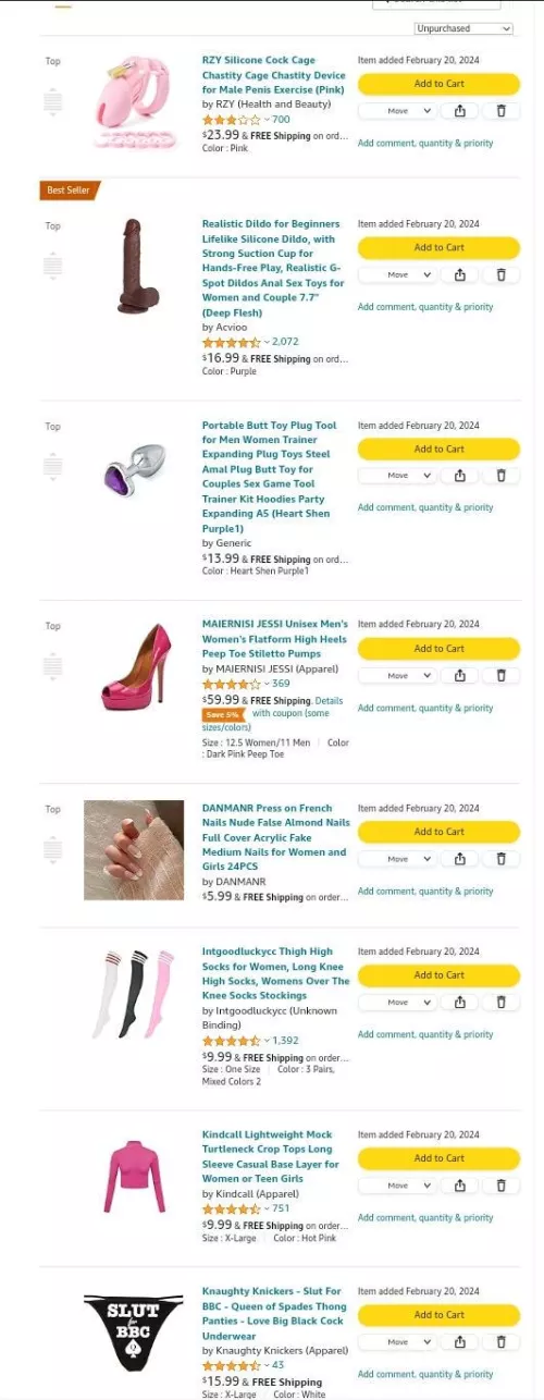 I have an Amazon wishlist 🤪♠️ by SissySlutRiley69