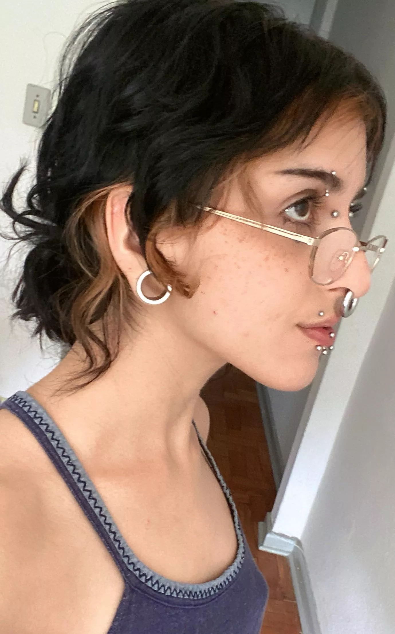 i think i look so serious when i'm wearing glasses lol posted by virtualbunni