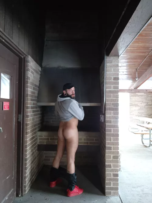 It's a little cold but I like showing off in public.  by BackUpPlans