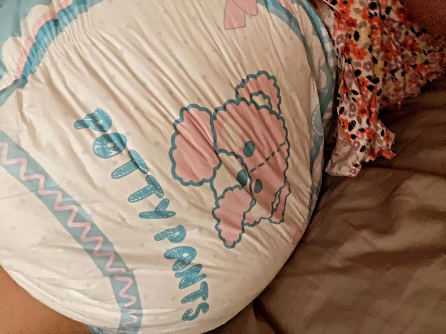 My new favorite diaper they are so freaking cute and humiliating 🤭😩 posted by Daddyslittlepissbaby