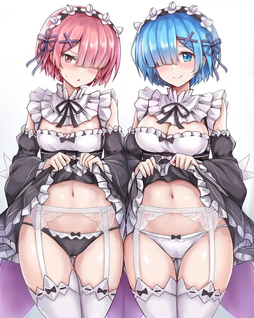 Rem and Ram Panty Flash posted by A_MASSIVE_PERVERT