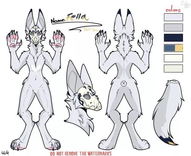 Temporary ref sheet for Fella (Base was F2U by Cactusfox4art) by TheCreepy_Corvid