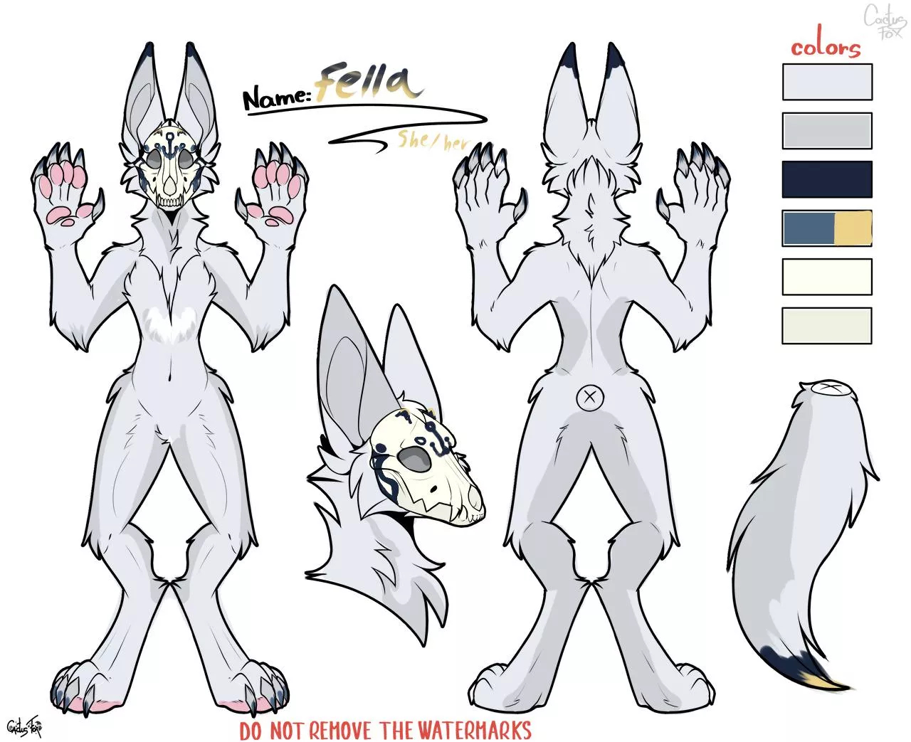 Temporary ref sheet for Fella (Base was F2U by Cactusfox4art) posted by TheCreepy_Corvid