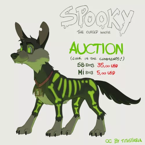 This wolfie wants to haunt a new home! (OC by me) by TitvsFaria