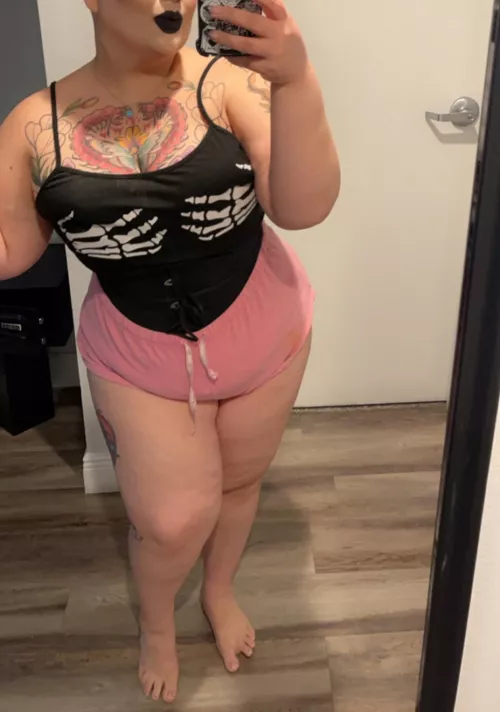 All laced up under my pjs by littlebeanthatcould