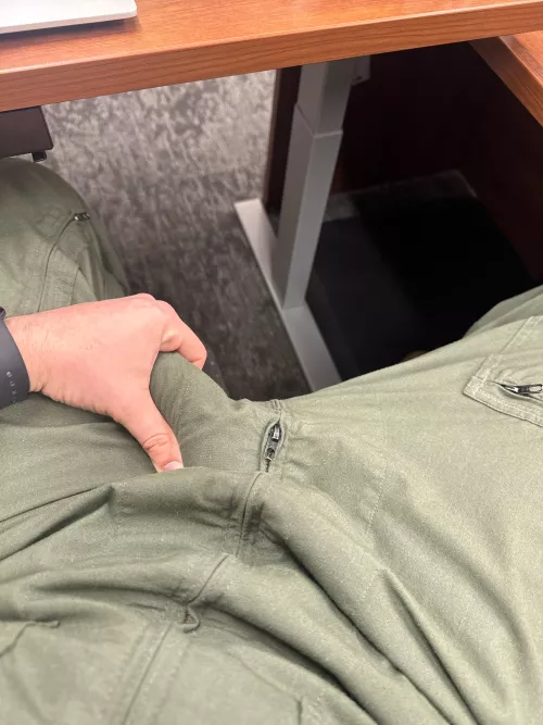 At work rn, looking to share my cock in uniform! Ladies only please, DM me by Ok-Bullfrog-648
