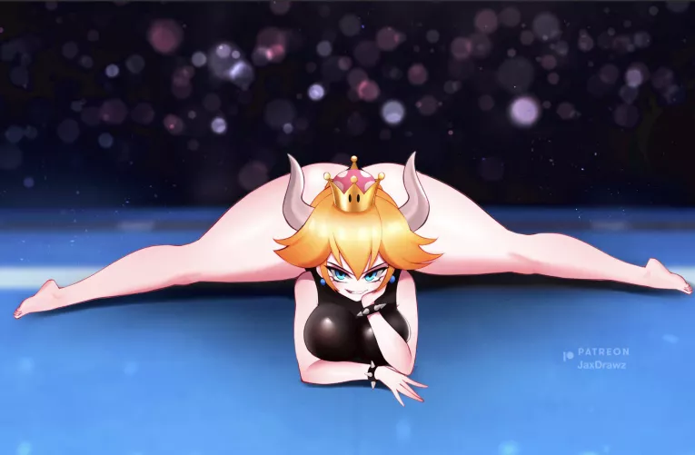 Bowsette doing the splits by LafterMastr