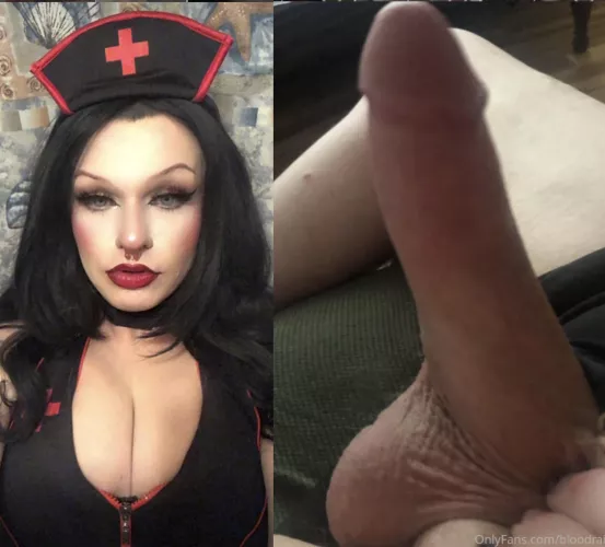 Hi, I’ll be your nurse for the evening 😈🖤 Ready to take your medicine? by L8TEX
