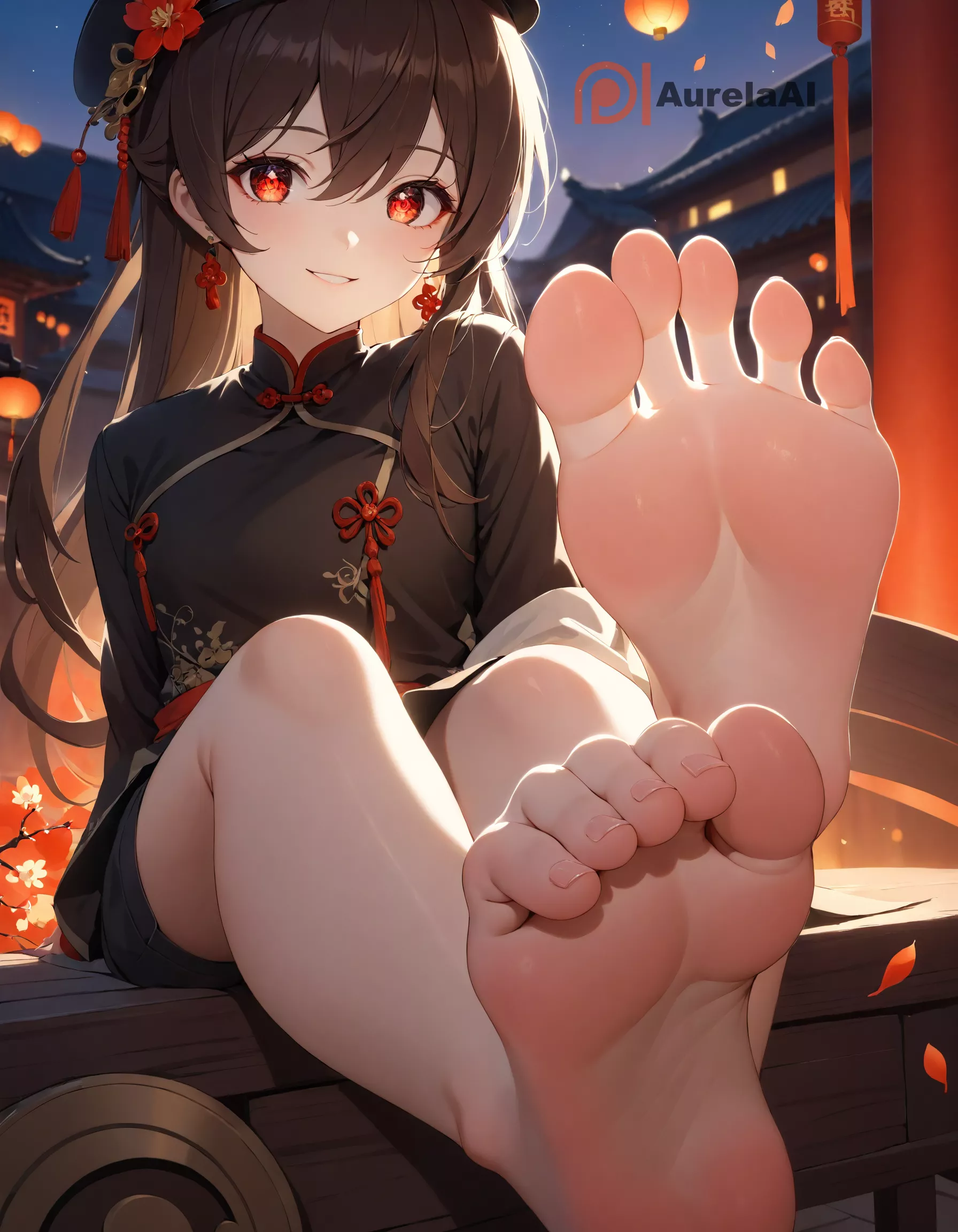 Hu Tao [Genshin Impact] (AurelaAI) posted by AurelaAI