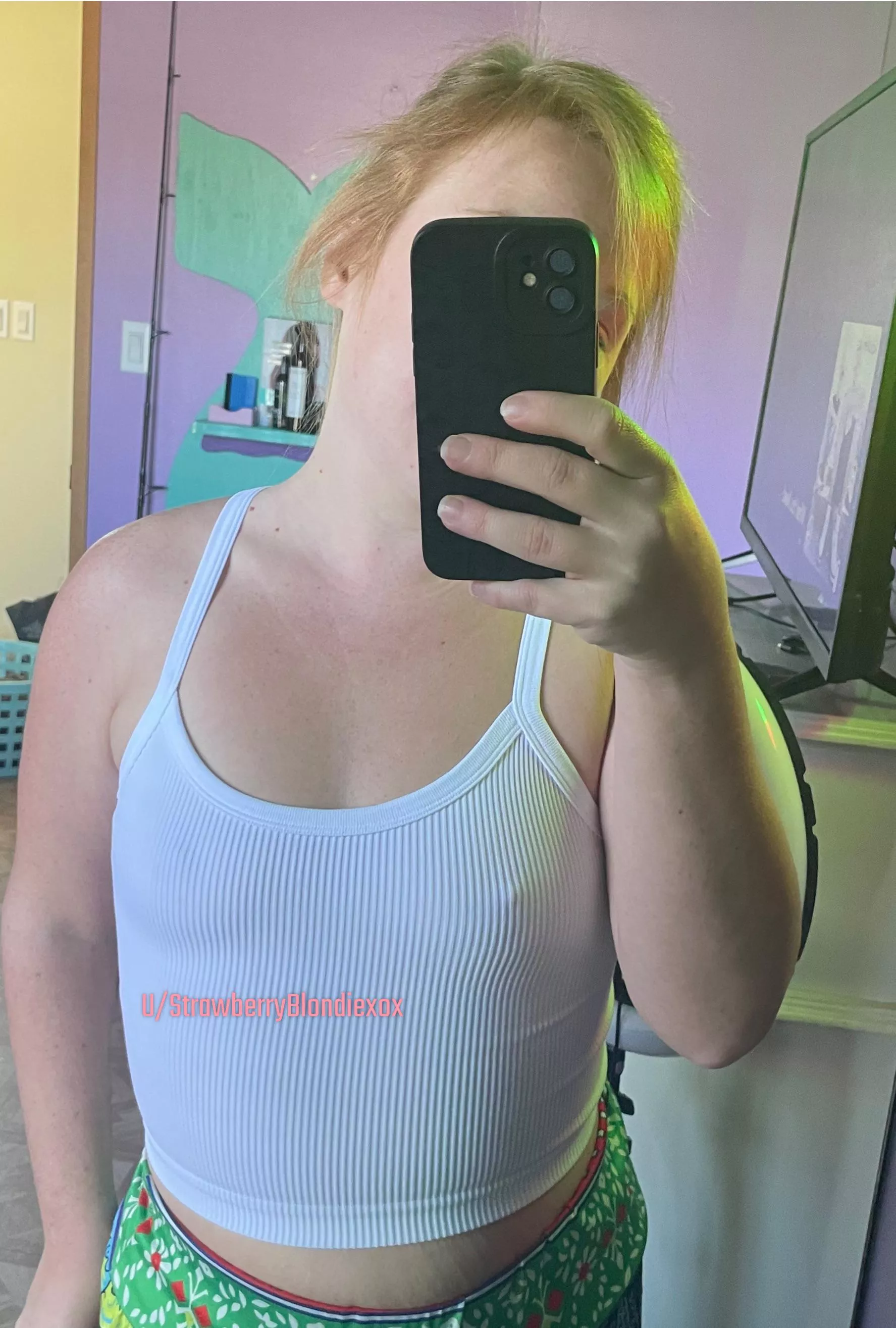I love being braless in my new top. I love it so much I got it in purple as well. posted by StrawberryBlondiexox