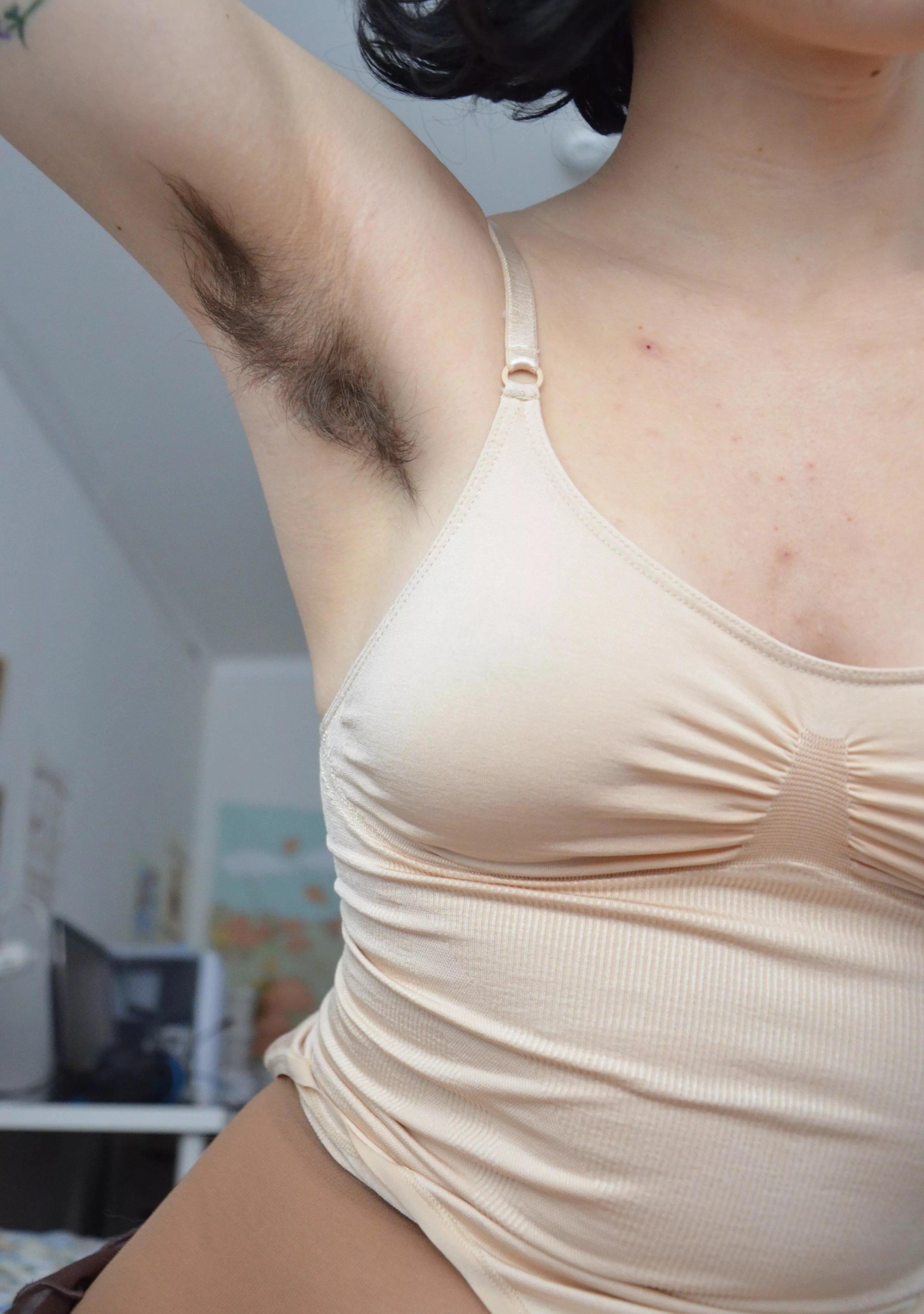 my hair is growing in such a weird way but i still like it 😅 posted by Creative-Strength-17