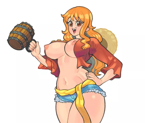 Nami's ready to get drunk [One Piece] (edu_pompom) by Over_Positive9767
