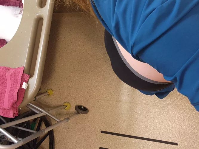 Naughty nurse booty in patients bathroom  by trippytippy89