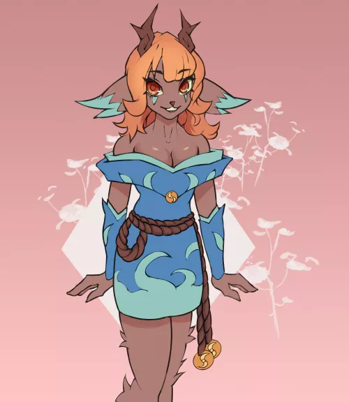 [OC] she's happy to see you! (@manustuff0 on twitter) by manu_artx