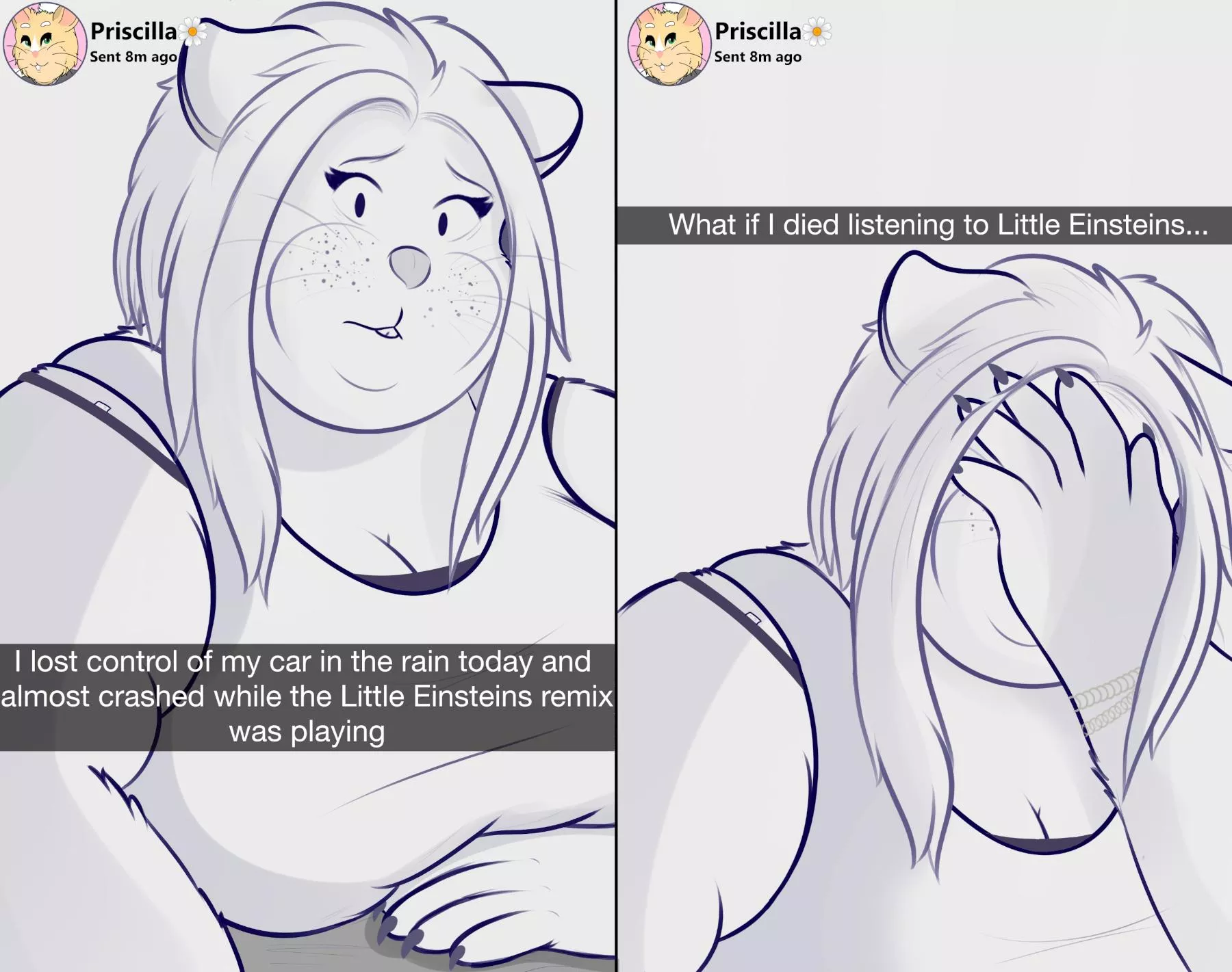 [OC] Snap from Priscilla 🌧️ posted by Zutroy2117