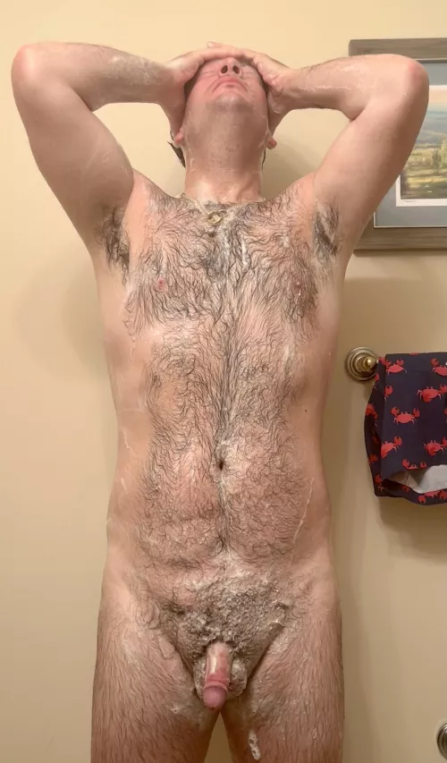 Stepped out of the shower to grab (m)e some soap by droppedafew