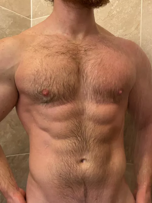 Time for Daddy to clean his hairy chest, coming? by Bearded_alpha1