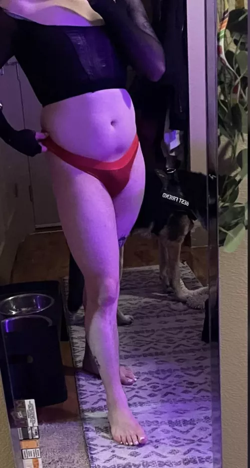 you walk in on me dressed like this wyd? by Playfulbiguy