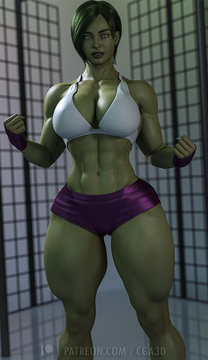 Ada as She-Hulk (Cga3D) [Marvel, Resident Evil] posted by Kuro-Oji