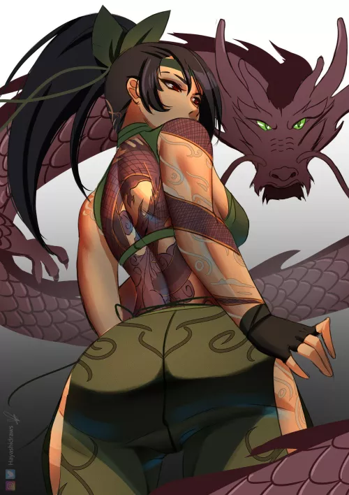 Akali, The Sexy Assassin (HayashiDraws) by Allan_Breno