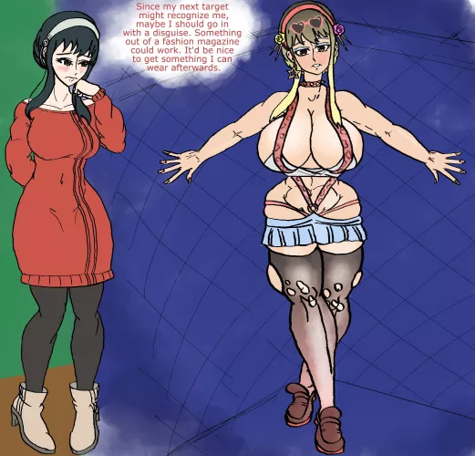 Bimbofication Yor Forger (Cosmic Dairy Prairie) by CosmicDairyPrairie