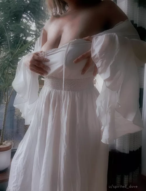 Chemise only in the sunroom by spirited_dove