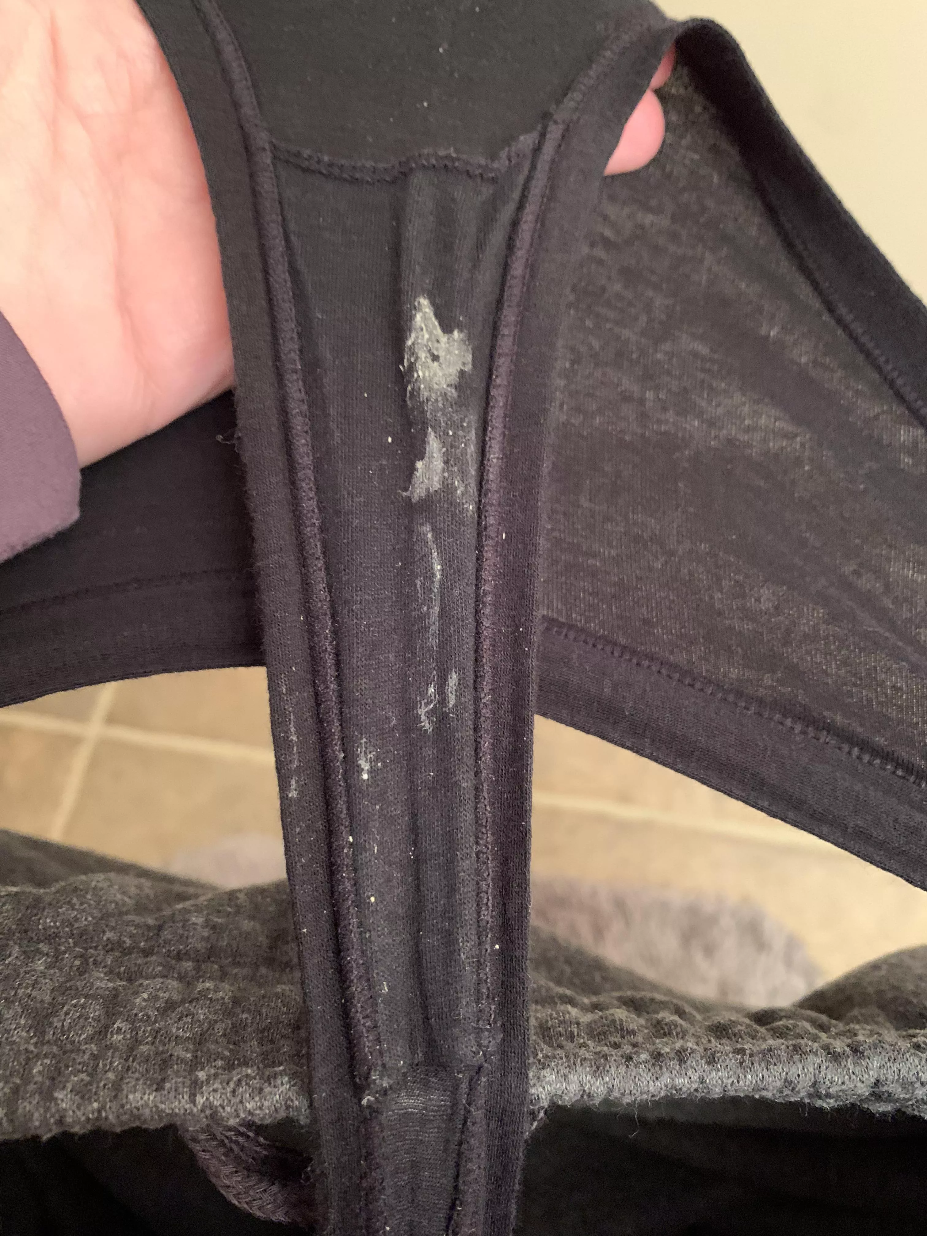 Creaming my thong again 34(f) posted by hornyandwetcpl7