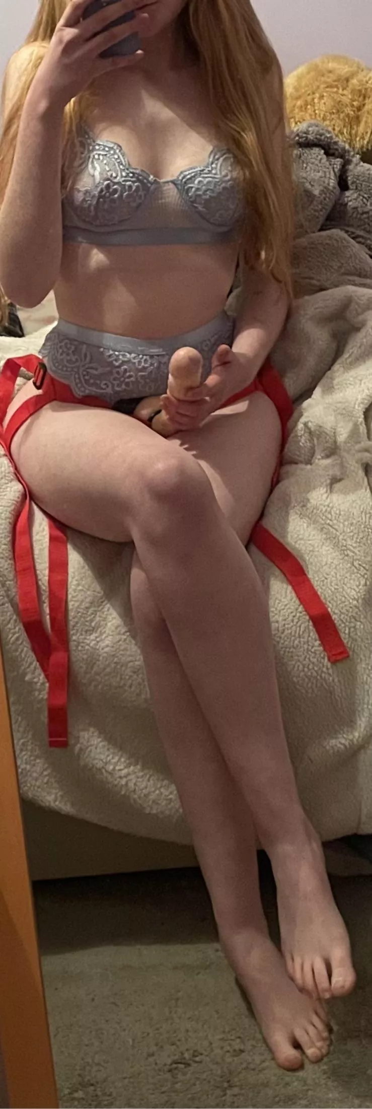 I’ll keep the lingerie on. You don’t deserve to see me naked when I peg you posted by Gingerbreadcharlie19