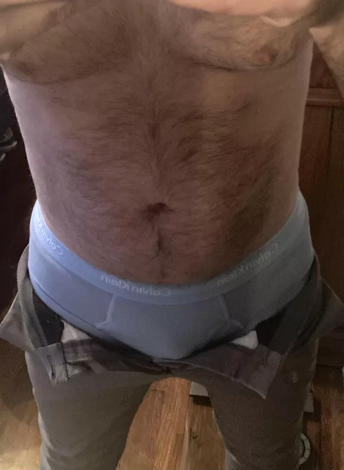 Prepping for work by HoodsAndBriefs