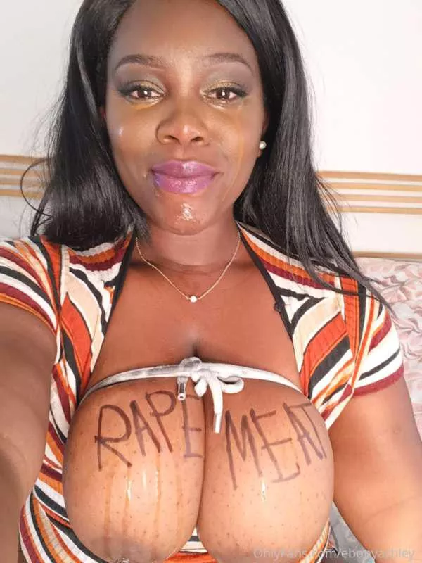 Rape Slave. Starting bid is $20. You can do anything to this slut. She's been broken in nicely. No back talk from her. She feels nothing, she thinks nothing. This isn't just a slave, this is a mindless robot.  posted by EbonyAshley1