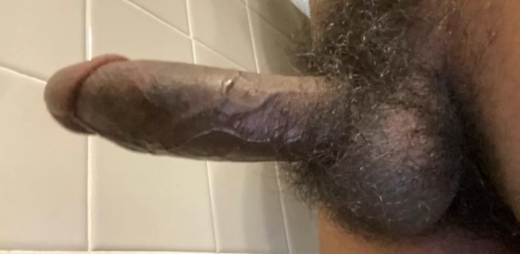 Stroking and edging my black cock after a long day, any ladies wanna keep me company? by SubbyTurtle