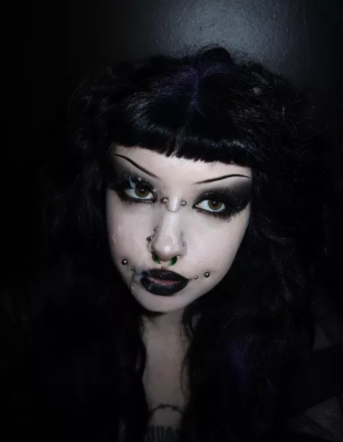 the only way a goth girl will let you ruin her makeup  by gothbabybrat