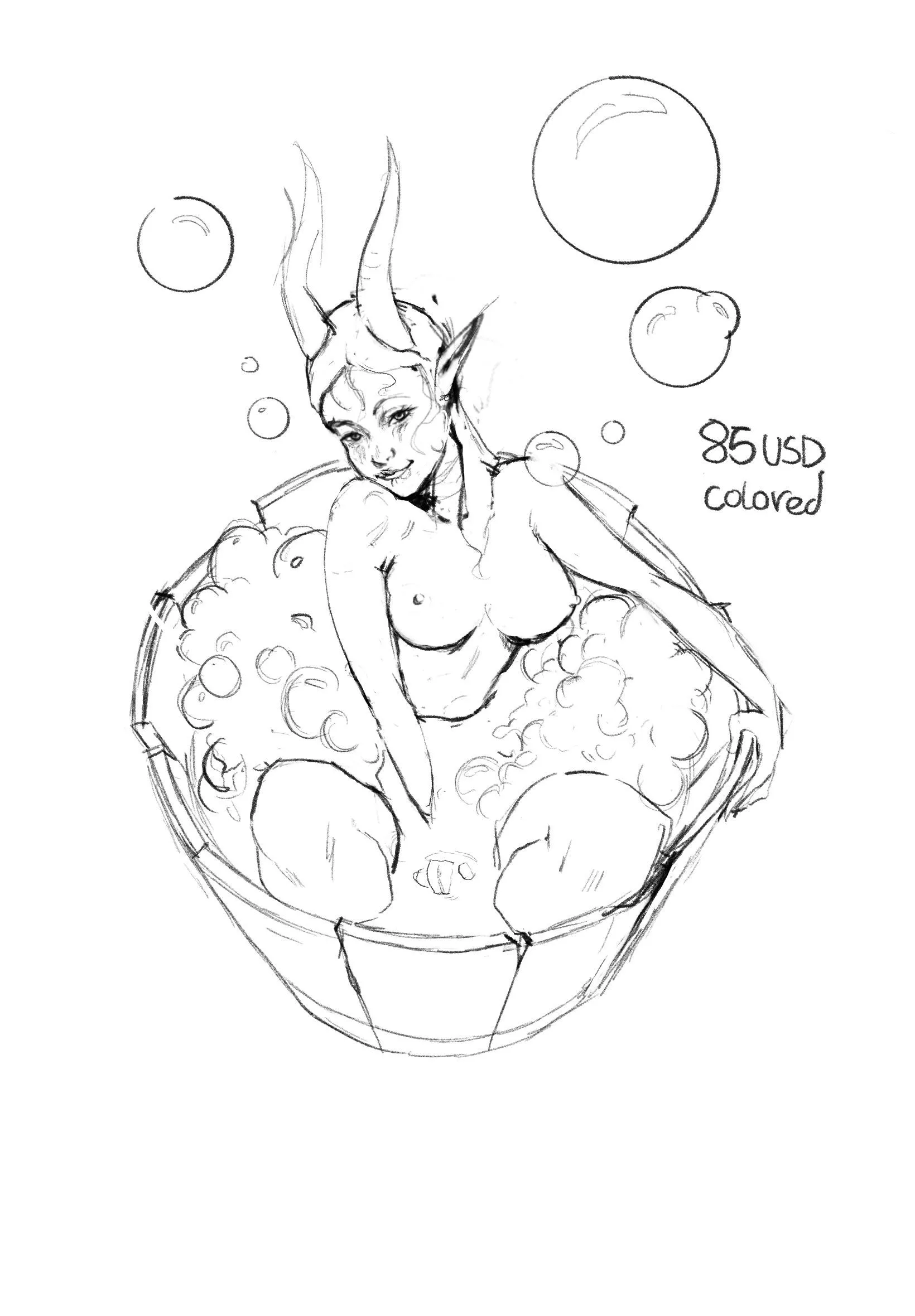 Barrel bubble bath fun YCH posted by sneakyboo_