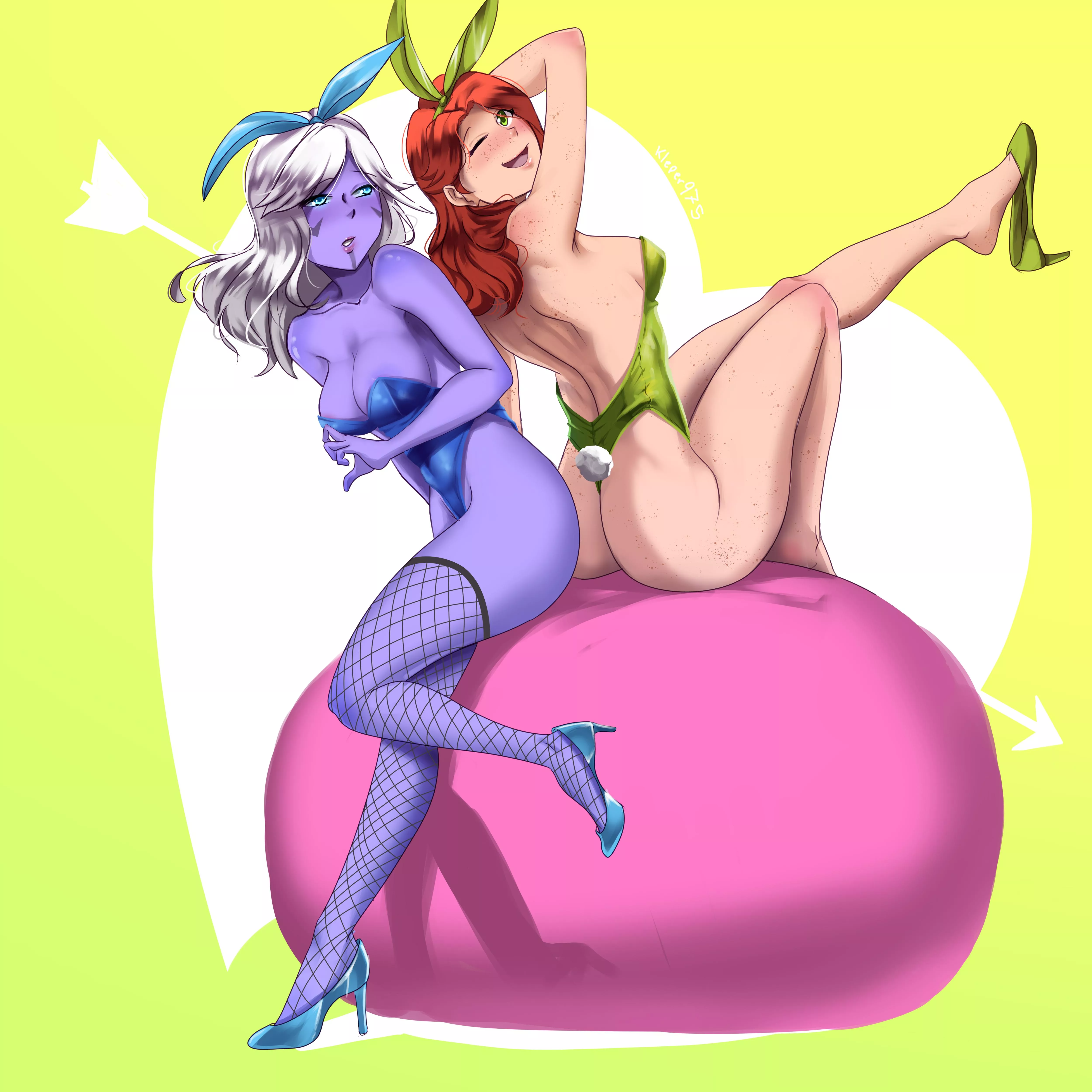 drow and wind bunny girl posted by kleper975